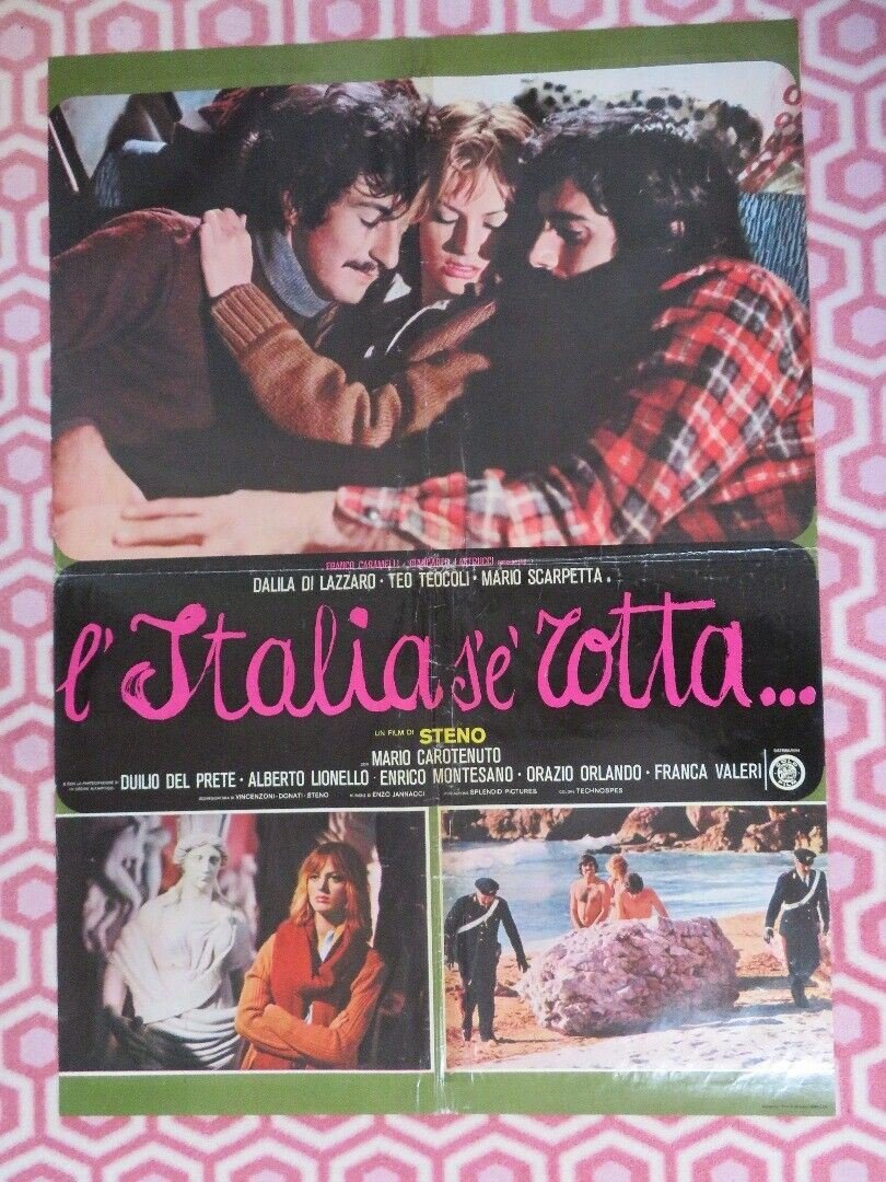 L'ITALIA S'E ROTTA../ Italy is Broken - B ITALIAN FOGLIO POSTER TEO TECOLI 1976 Movie posters