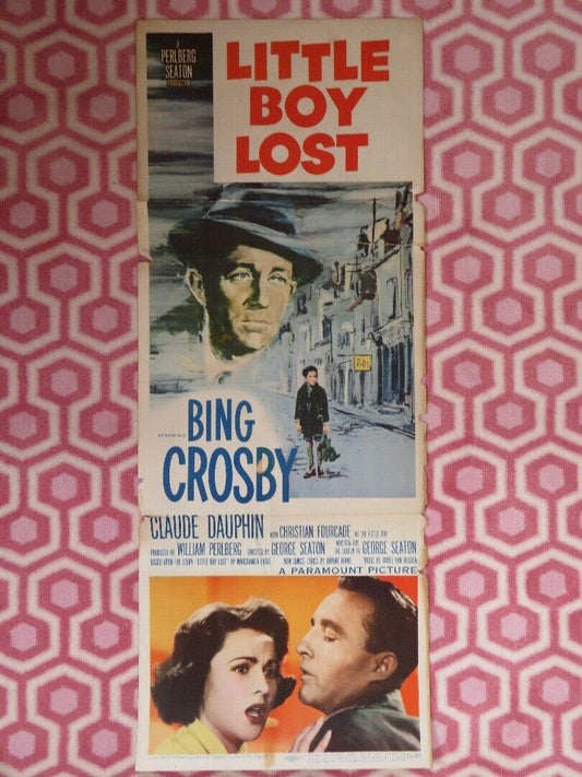 LITTLE BOY LOST US INSERT (14"x 36") POSTER BING CROSBY 1953 Movie posters