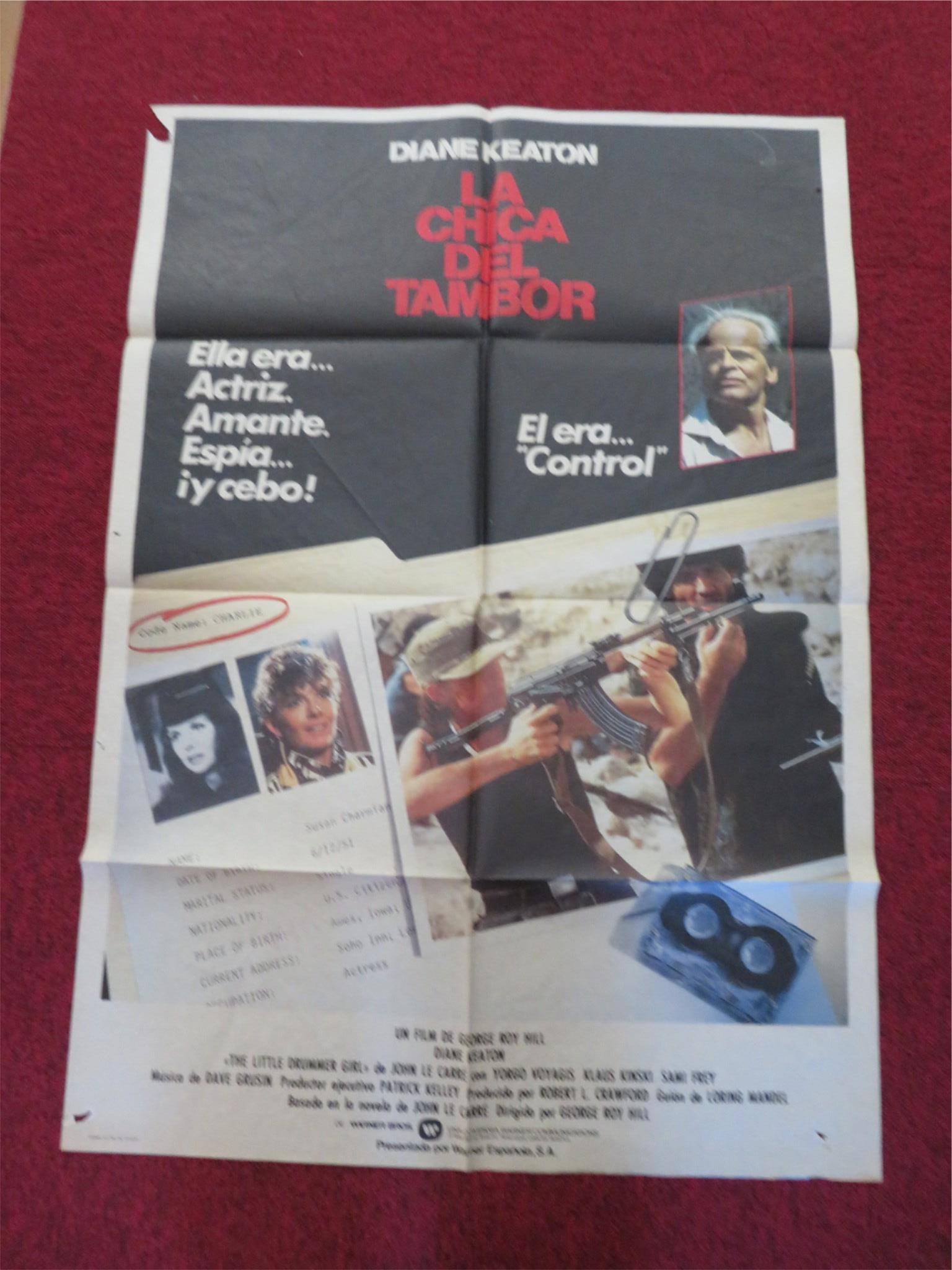 LITTLE DRUMMER GIRL FOLDED SPANISH POSTER DIANE KEATON JOHN LE CARRE 1984 Rendezvous Cinema Movie posters