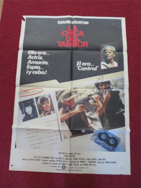 LITTLE DRUMMER GIRL FOLDED SPANISH POSTER DIANE KEATON JOHN LE CARRE 1984 Rendezvous Cinema Movie posters