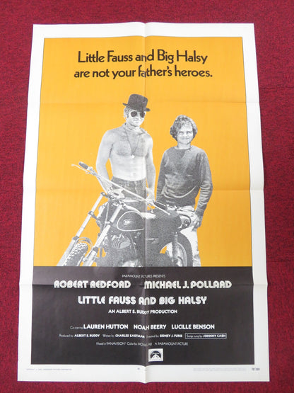 LITTLE FAUSS AND BIG HALSY FOLDED US ONE SHEET POSTER ROBERT REDFORD 1970 Rendezvous Cinema Movie posters
