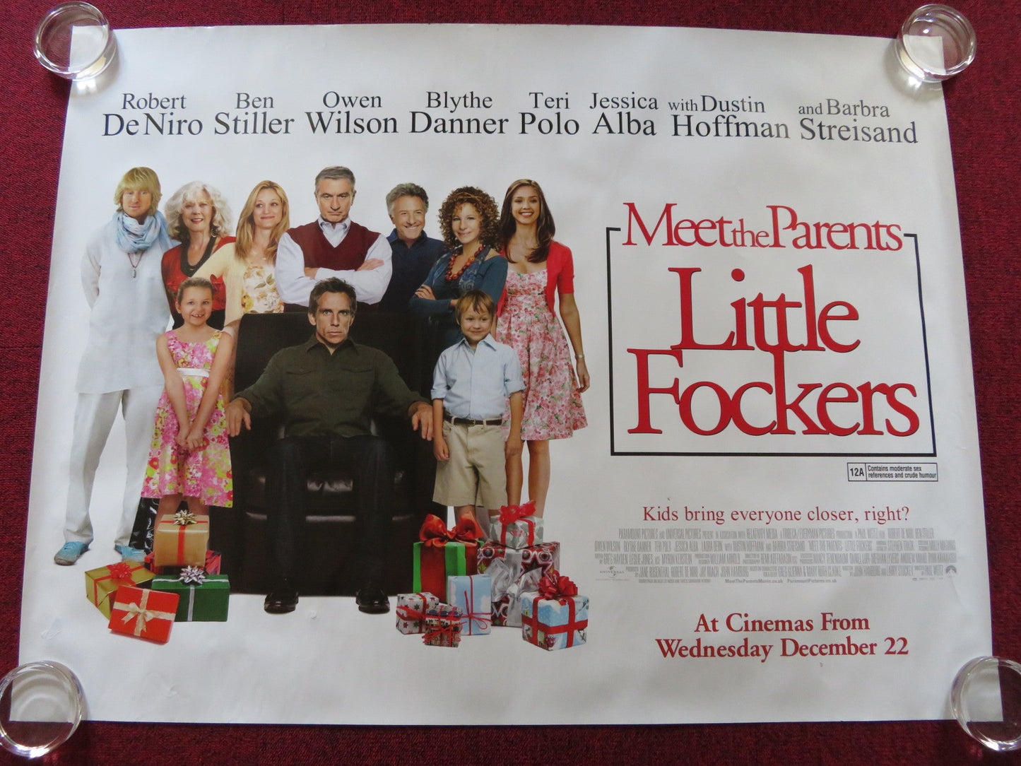 LITTLE FOCKERS UK QUAD (30"x 40") ROLLED POSTER ROBERT DE NIRO BEN STILLER 2010 Rendezvous Cinema Movie posters