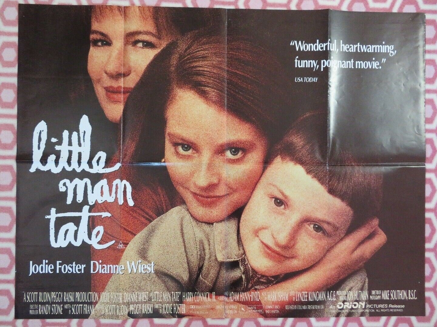 LITTLE MAN TATE BRITISH QUAD (30"x40") POSTER JODIE FOSTER DIANNE WIEST 1991 Movie posters