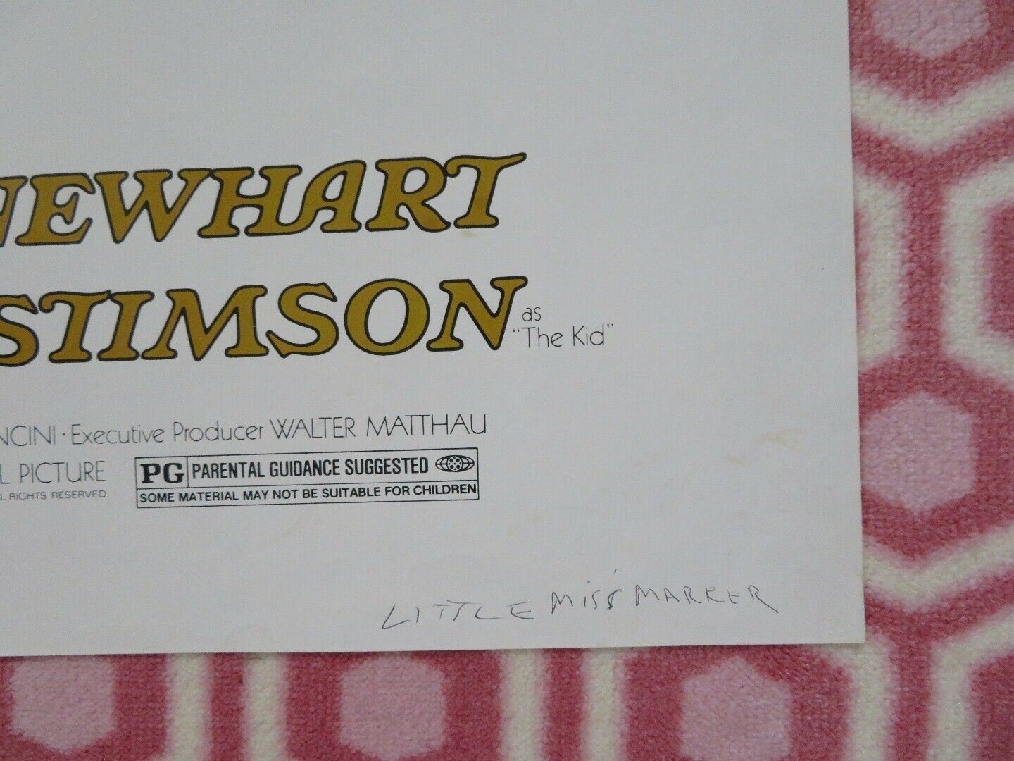 LITTLE MISS MARKER ONE SHEET POSTER FOLDED WALTER MATTHAU JLIE ANDREWS 1980 Movie posters