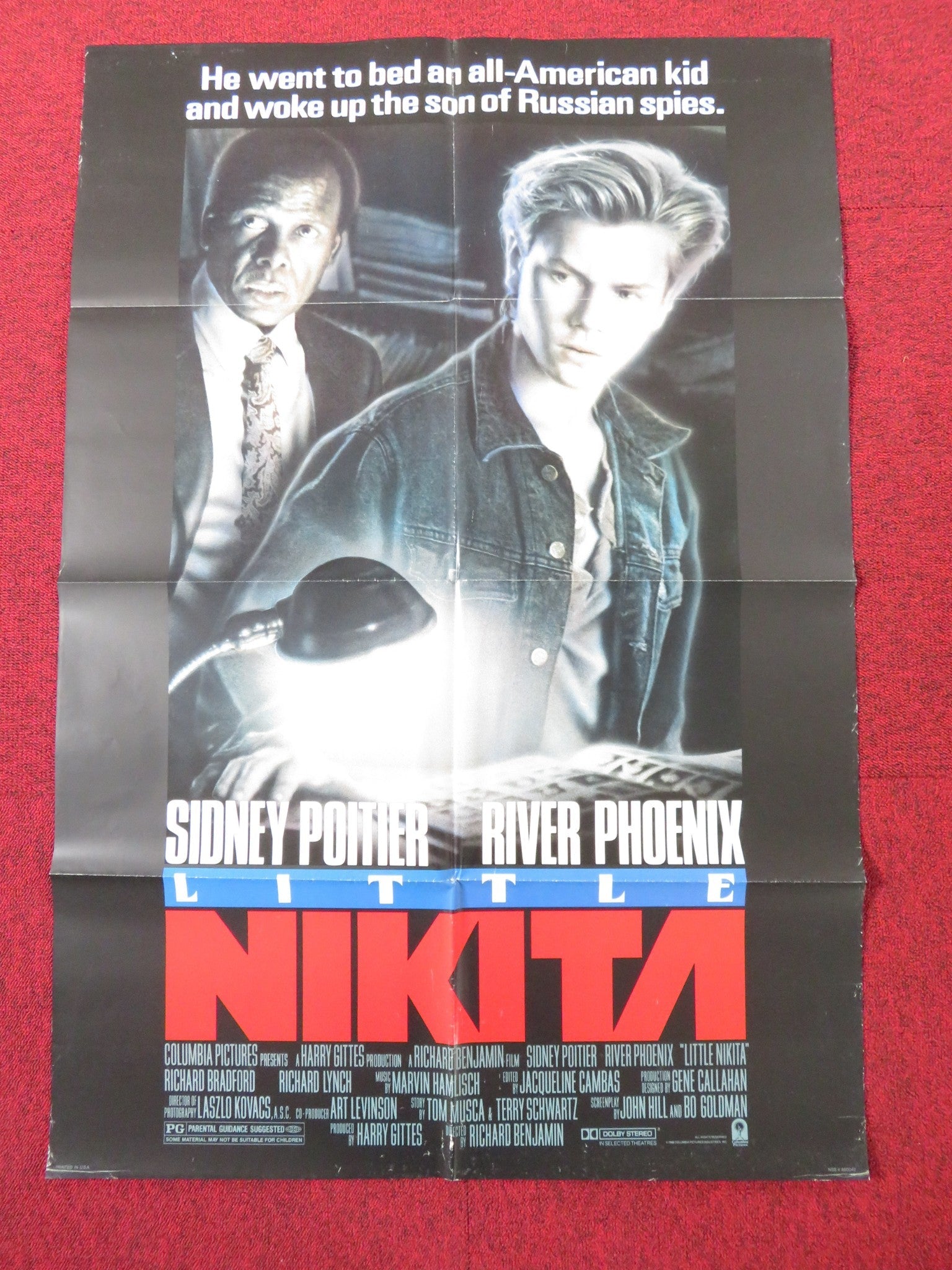 LITTLE NIKITA FOLDED US ONE SHEET POSTER SIDNEY POITIER RIVER PHOENIX ...
