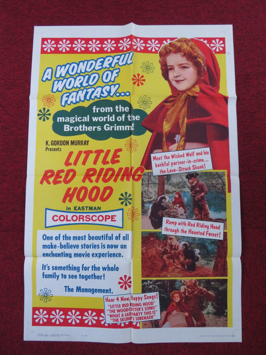 LITTLE RED RIDING HOOD FOLDED US ONE SHEET POSTER 1963 Rendezvous Cinema Movie posters