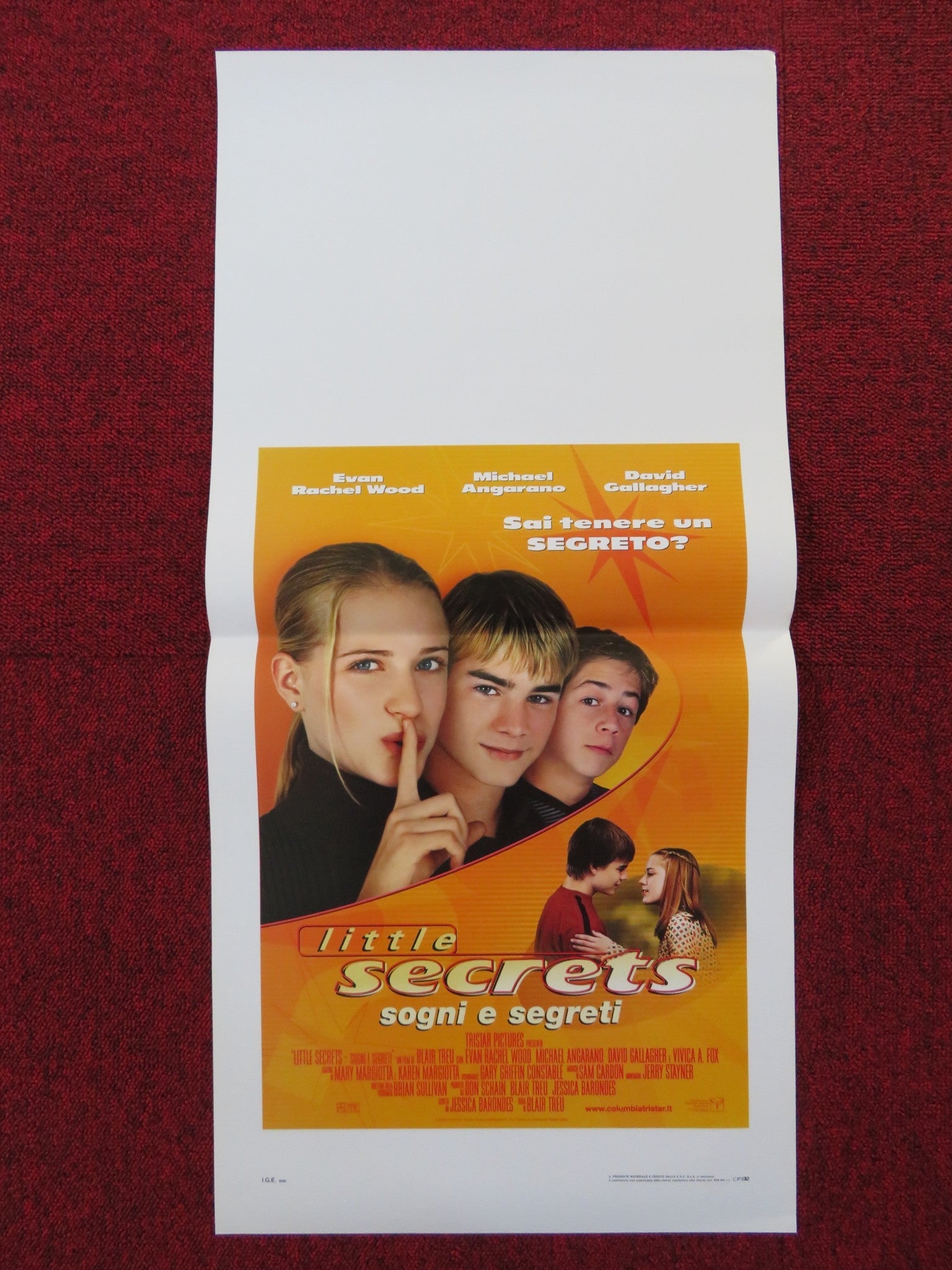 LITTLE SECRETS ITALIAN LOCANDINA POSTER EVAN RACHEL WOOD MICHAEL ANGARANO 2002 Rendezvous Cinema Movie posters