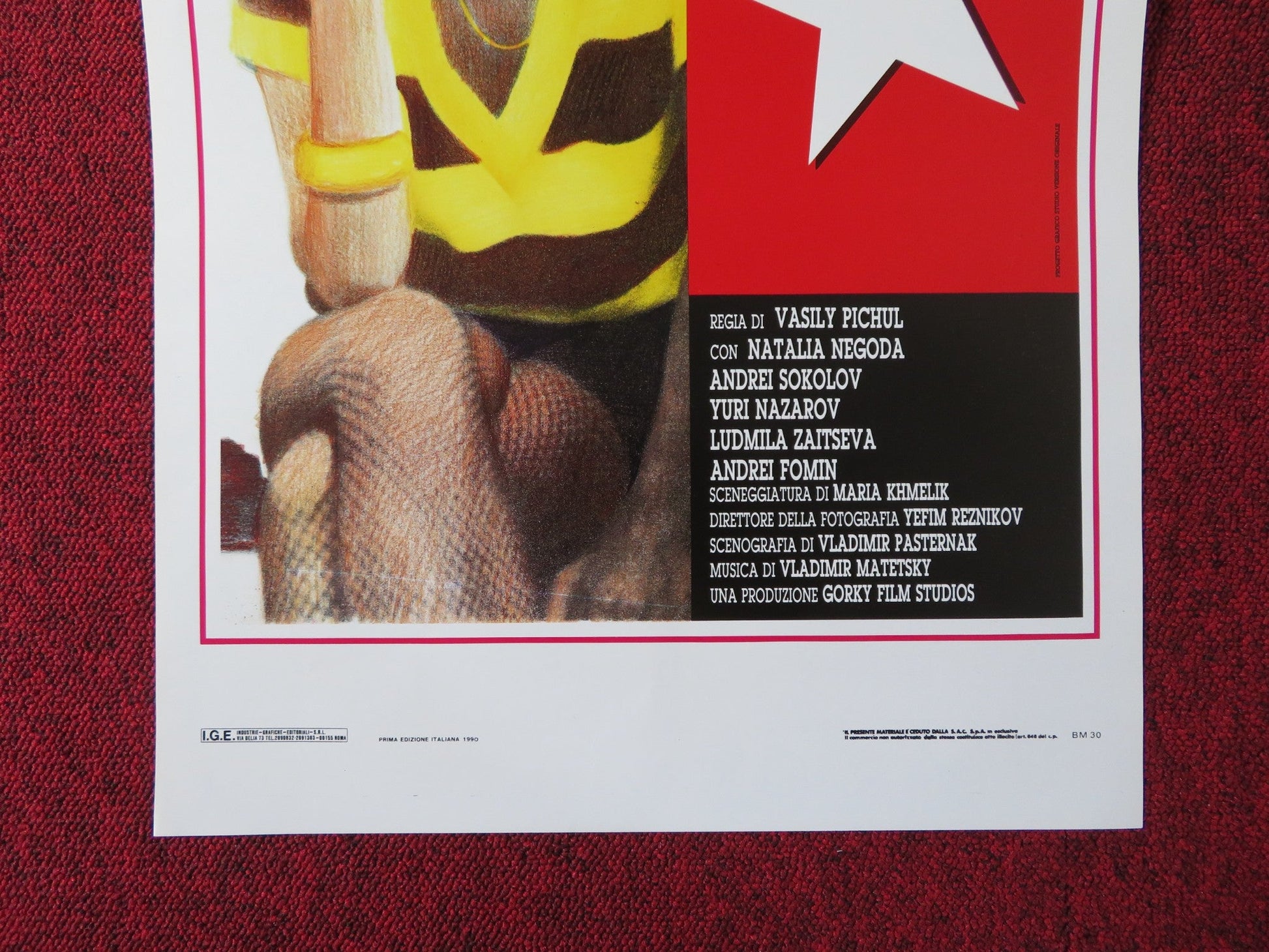 LITTLE VERA ITALIAN LOCANDINA POSTER NATALYA NEGODA ANDREI SOKOLOV 1990 Rendezvous Cinema Movie posters