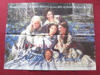 LITTLE WOMEN UK QUAD POSTER FOLDED WINONA RYDER KIRSTEN DUNST 1994 Rendezvous Cinema Movie posters
