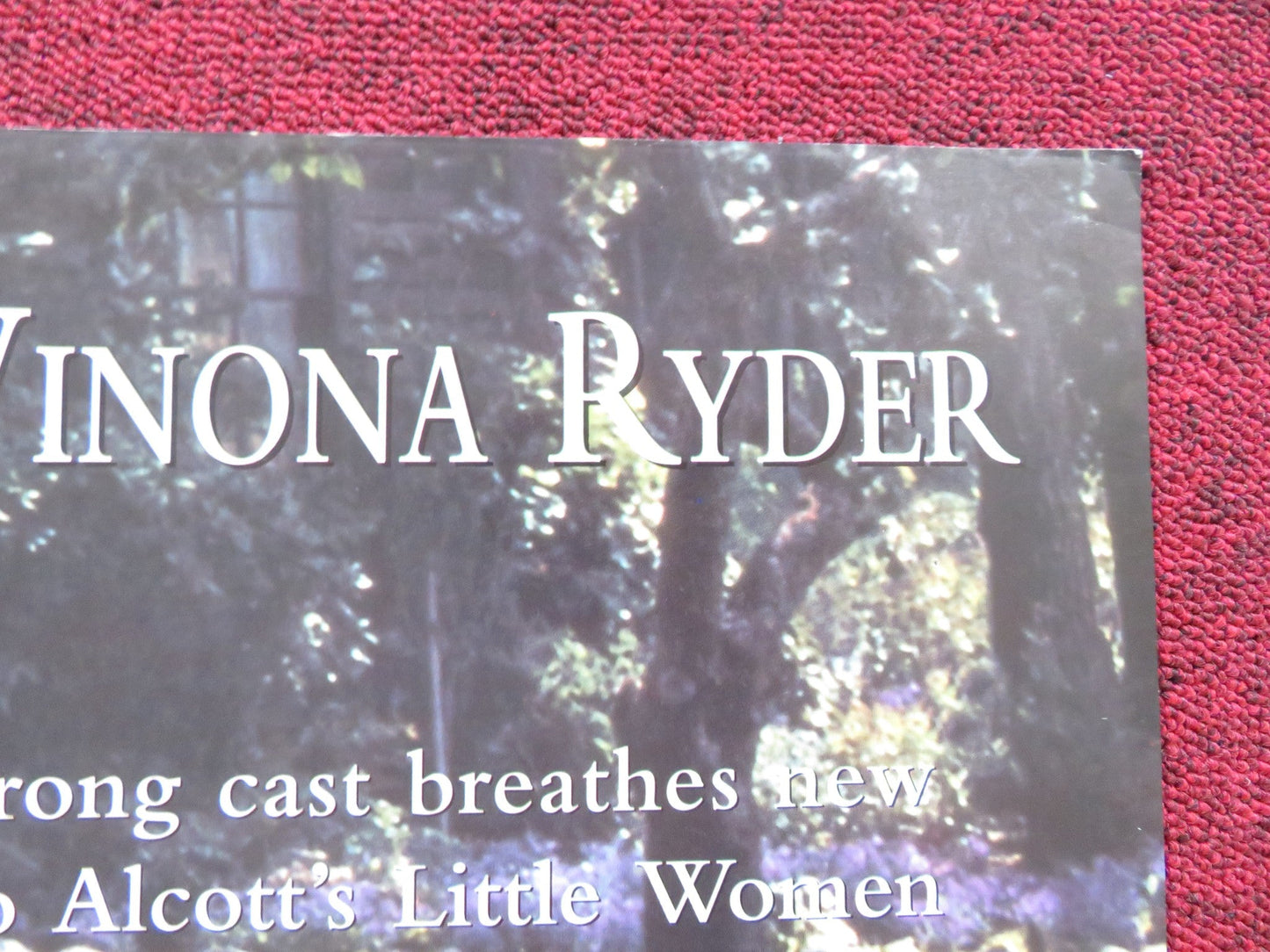 LITTLE WOMEN UK QUAD POSTER FOLDED WINONA RYDER KIRSTEN DUNST 1994 Rendezvous Cinema Movie posters
