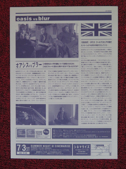 LIVE FOREVER JAPANESE CHIRASHI (B5) POSTER LIAM GALLAGHER DAMON ALBARN 2003 Rendezvous Cinema Movie posters