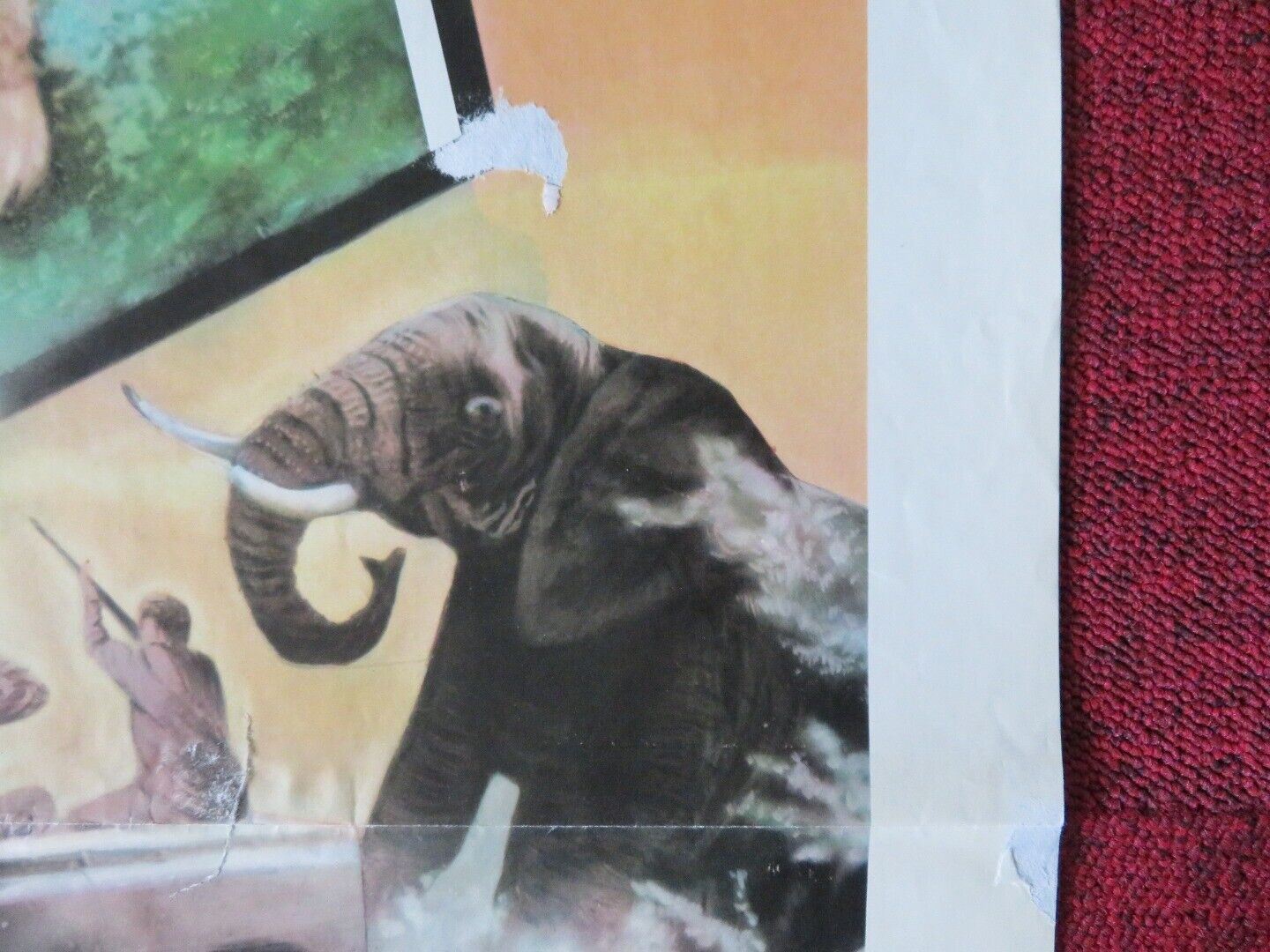 LIVING FREE FOLDED US ONE SHEET POSTER NIGEL DAVENPORT 1972 Movie posters