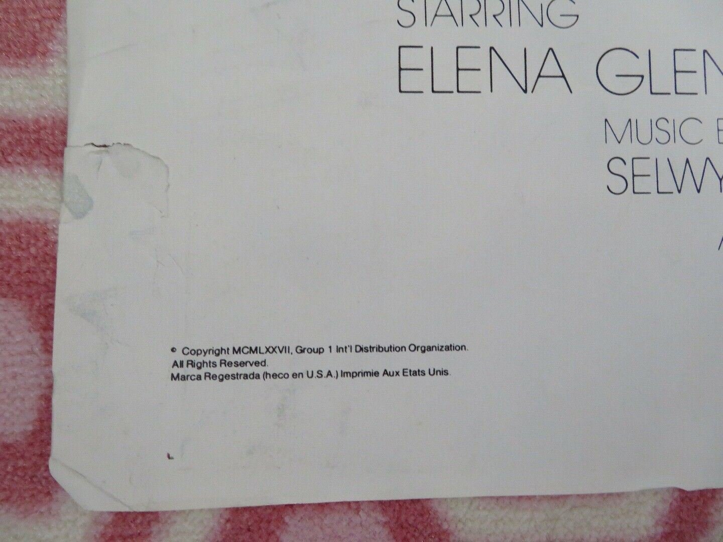 LIZ / PRIVATE PLEASURES US ONE SHEET POSTER PAUL GERBER ELENA GLEEN Movie posters