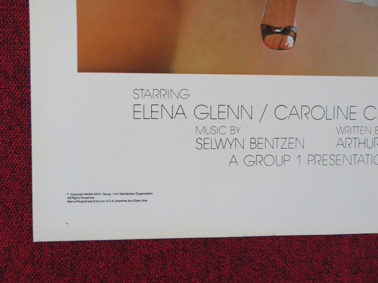 LIZ US TRI FOLDED ONE SHEET ROLLED POSTER ELONA GLENN ULF BRUNNBERG 1976 Rendezvous Cinema Movie posters