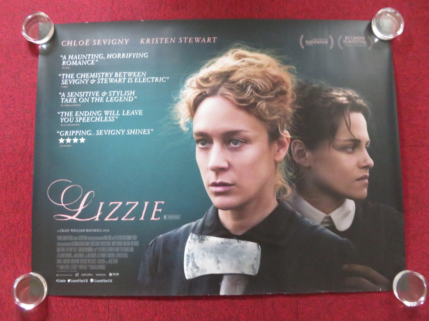 LIZZIE UK QUAD (30"x 40") ROLLED POSTER CHLOE SEVIGNY KRISTEN STEWART 2018 Rendezvous Cinema Movie posters