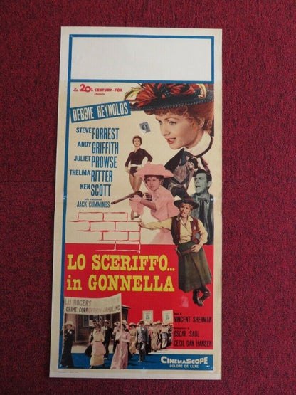 LO SCERIFFO... IN GONNELLA ITALIAN LOCANDINA (27.5"x13") POSTER D REYNOLDS 1961 Movie posters