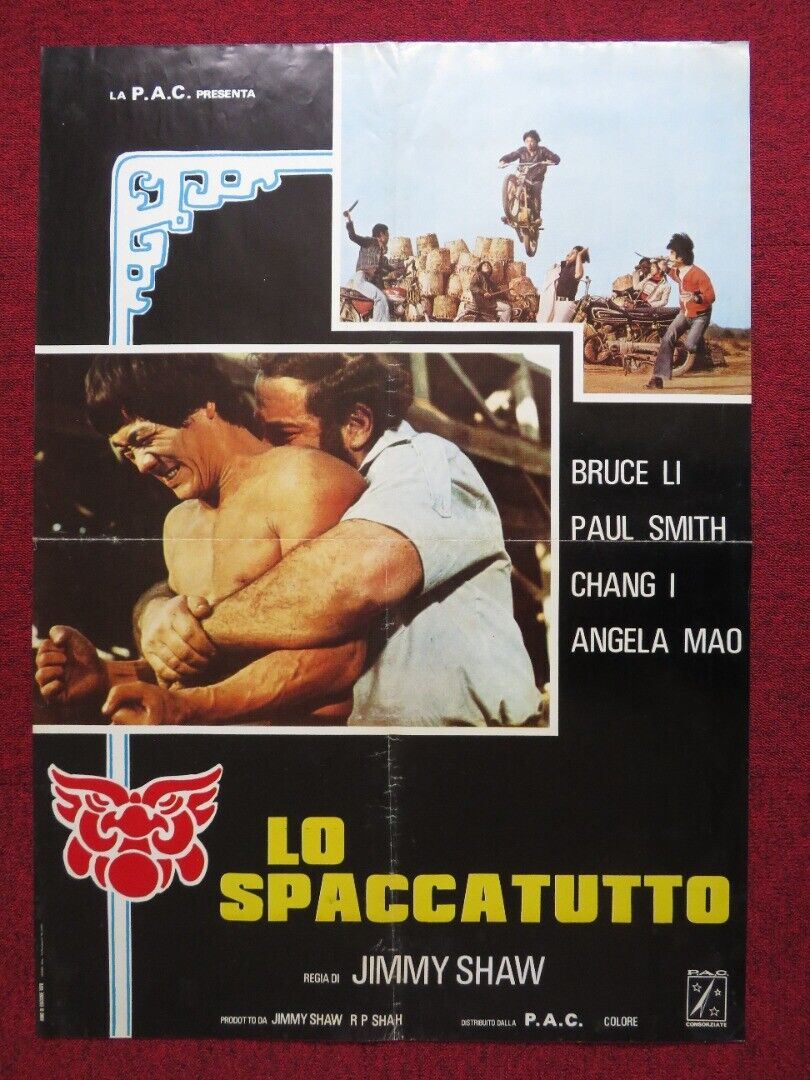 LO SPACCATUTTO ITALIAN FOGLIO ROLLED POSTER BRUCE LI PAUL SMITH 1977 Movie posters