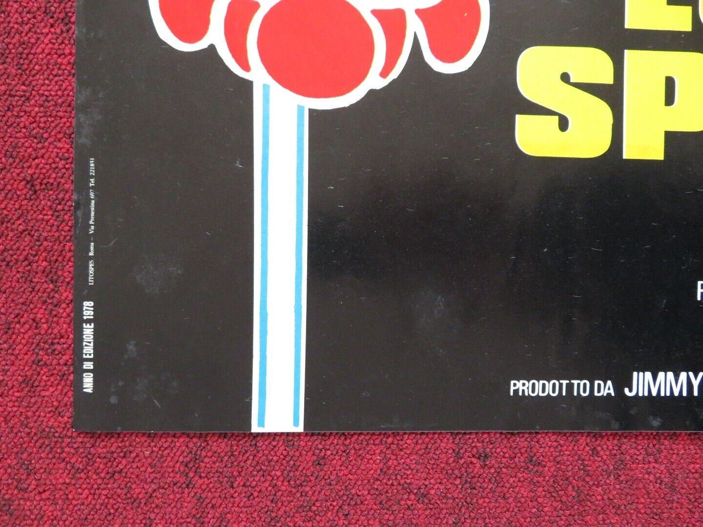 LO SPACCATUTTO ITALIAN FOGLIO ROLLED POSTER BRUCE LI PAUL SMITH 1977 Movie posters