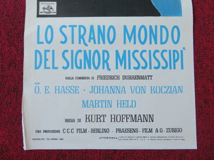 LO STRANO MONDO DEL SIGNOR MISSISSIPI ITALIAN LOCANDINA (27.5"x12") POSTER 1962 Movie posters