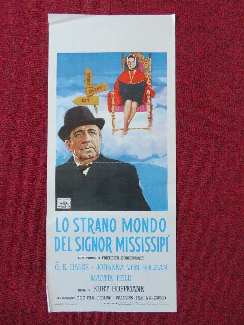 LO STRANO MONDO DEL SIGNOR MISSISSIPI ITALIAN LOCANDINA (27.5"x12") POSTER 1962 Movie posters