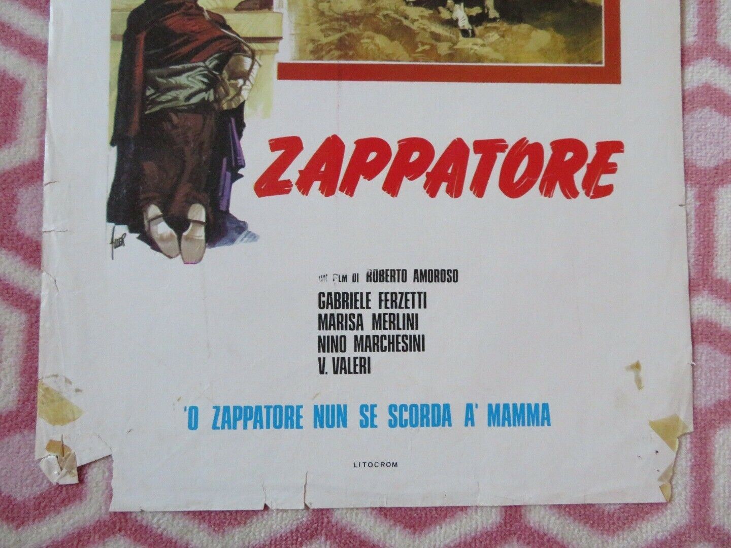 LO ZAPPATORE ITALIAN LOCANDINA (26.5"x13.5") POSTER GABRIELLE FERZETTI R1950 Movie posters