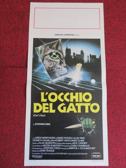 L'OCCHIO DEL CATTO / CAT'S EYE ITALIAN LOCANDINA (27.5"x13") POSTER 1985 - Rendezvous Cinema