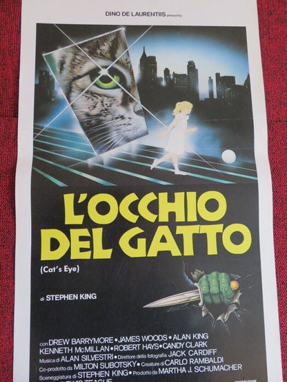 L'OCCHIO DEL CATTO / CAT'S EYE ITALIAN LOCANDINA (27.5"x13") POSTER 1985 - Rendezvous Cinema