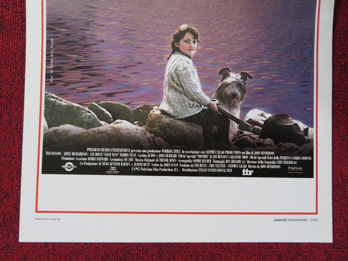 LOCHNESS ITALIAN LOCANDINA (27.5"x13") POSTER TED DANSON JOELY RICHARDSON 1996 Movie posters