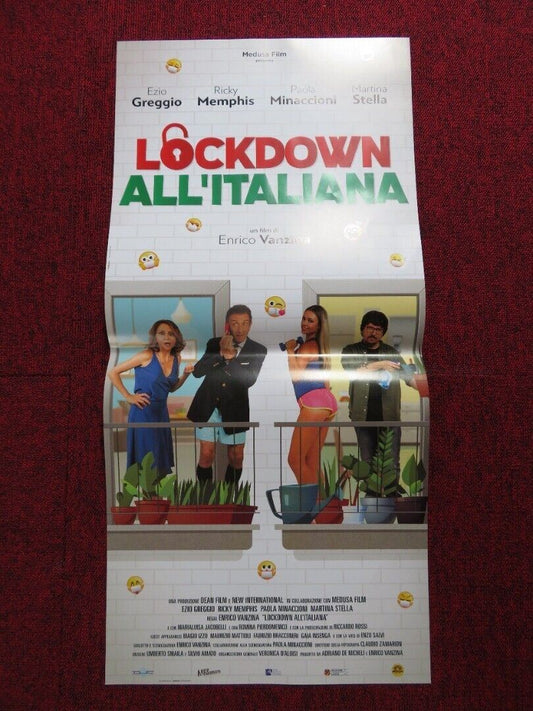 LOCKDOWN ALL'ITALIANA ITALIAN LOCANDINA (26.5"x12.5") POSTER EZIO GREGGIO 2020 Movie posters