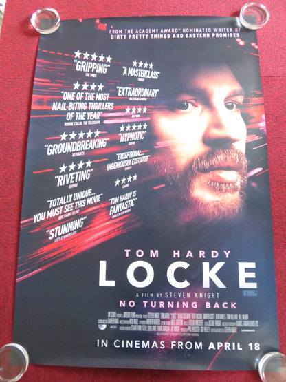 LOCKE US ONE SHEET ROLLED POSTER TOM HARDY OLIVIA COLMAN 2013 Rendezvous Cinema Movie posters