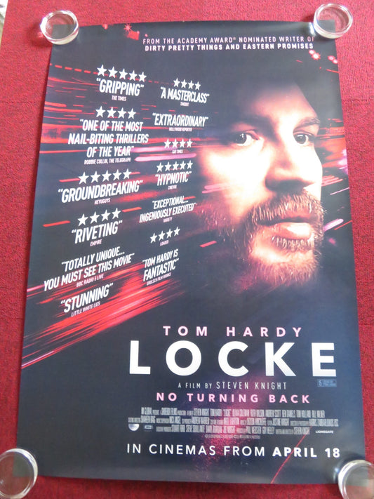 LOCKE US ONE SHEET ROLLED POSTER TOM HARDY OLIVIA COLMAN 2013 Rendezvous Cinema Movie posters