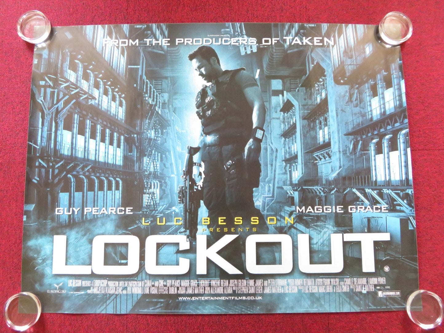LOCKOUT UK QUAD (30"x 40") ROLLED POSTER GUY PEARCE MAGGIE GRACE 2012 Rendezvous Cinema Movie posters
