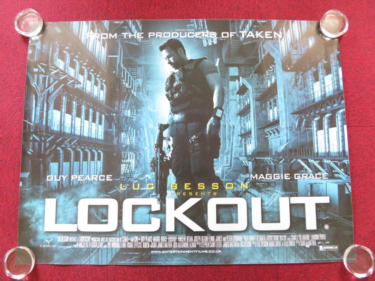 LOCKOUT UK QUAD (30"x 40") ROLLED POSTER GUY PEARCE MAGGIE GRACE 2012 Rendezvous Cinema Movie posters