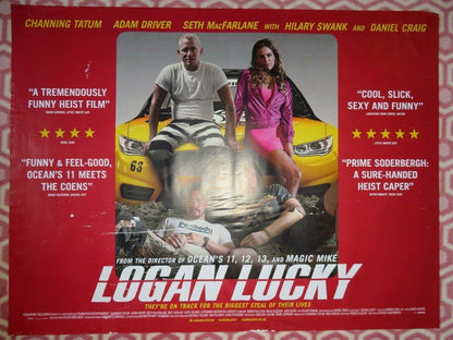 LOGAN LUCKY BRITISH QUAD (30"x 40") ROLLED POSTER CHANNING TATUM DANIEL CRAIG - Rendezvous Cinema