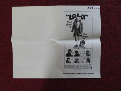 LOLA / LONDON AFFAIR - PRESSBOOK UNCUT AMERICAN INT. CHARLES BRONSON 1970 Rendezvous Cinema Movie posters