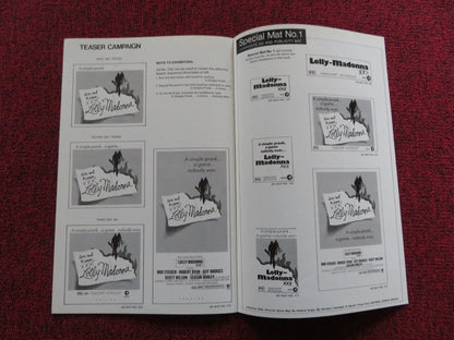 LOLLY - MADONNA US PRESSBOOK - UNCUT ROD STEIGER JEFF BRIDGES 1973 Rendezvous Cinema Movie posters