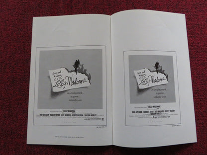 LOLLY - MADONNA US PRESSBOOK - UNCUT ROD STEIGER JEFF BRIDGES 1973 Rendezvous Cinema Movie posters