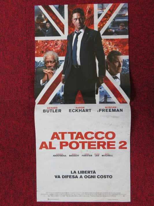 LONDON HAS FALLEN ITALIAN LOCANDINA (26.5"x12.5") POSTER MORGAN FREEMAN 2016 - Rendezvous Cinema