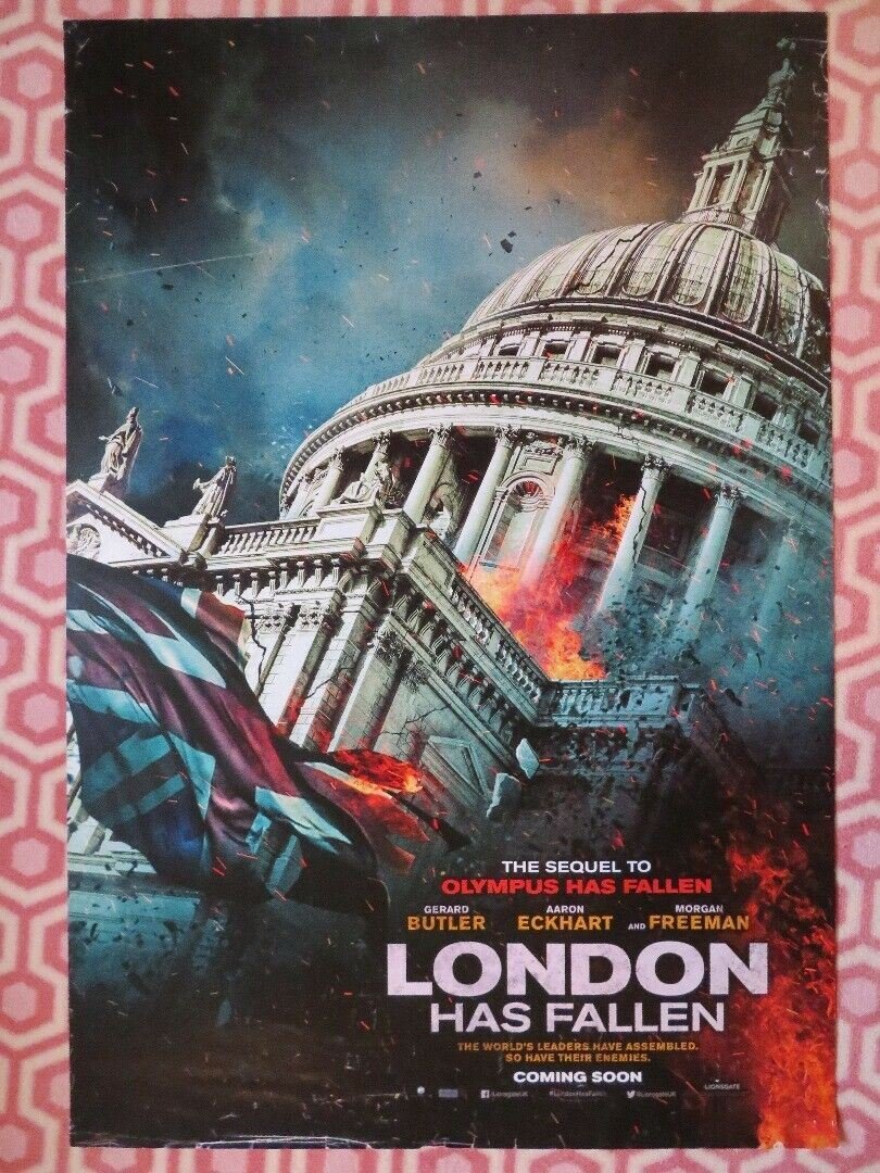 LONDON HAS FALLEN UK ONE SHEET (27"x 41") ROLLED POSTER MORGAN FREEMAN 2016 Rendezvous Cinema Movie posters