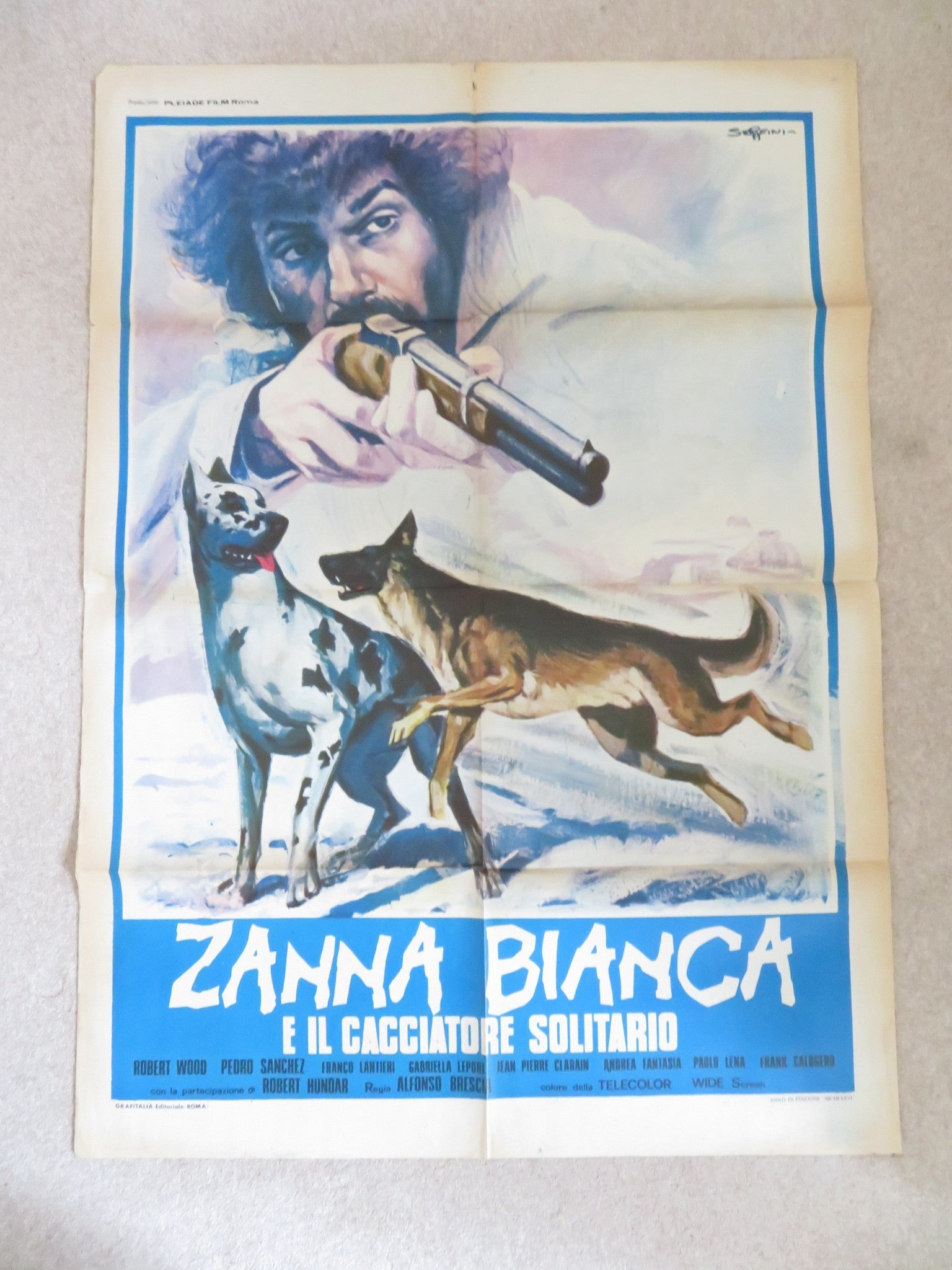 LONE HUNTER OF THE WILD NORTH ITALIAN 2 FOGLIO POSTER ROBERT WOODS 1975 Rendezvous Cinema Movie posters