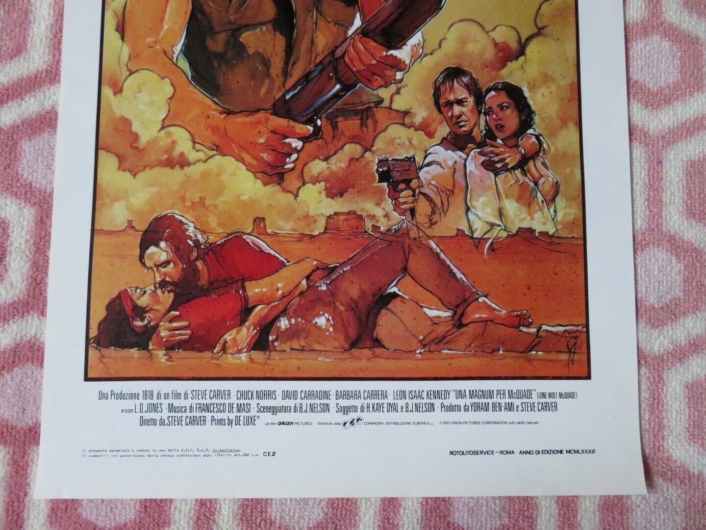 LONE WOLF MCQUADE ITALIAN LOCANDINA (27.5"x13") POSTER CHUCK NORRIS 1983 Rendezvous Cinema Movie posters