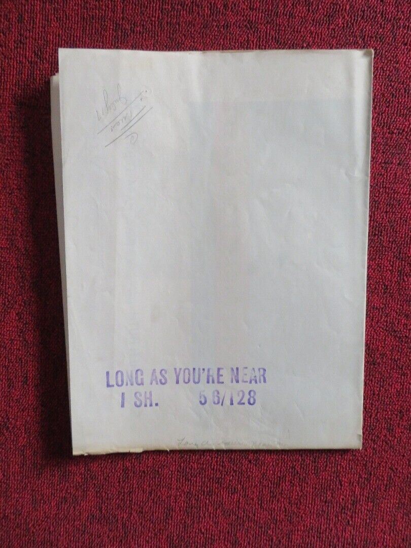 LONG AS YOU'RE NEAR ME FOLDED US ONE SHEET POSTER MARIA SCHELL O.W FISCHER 1953 Movie posters