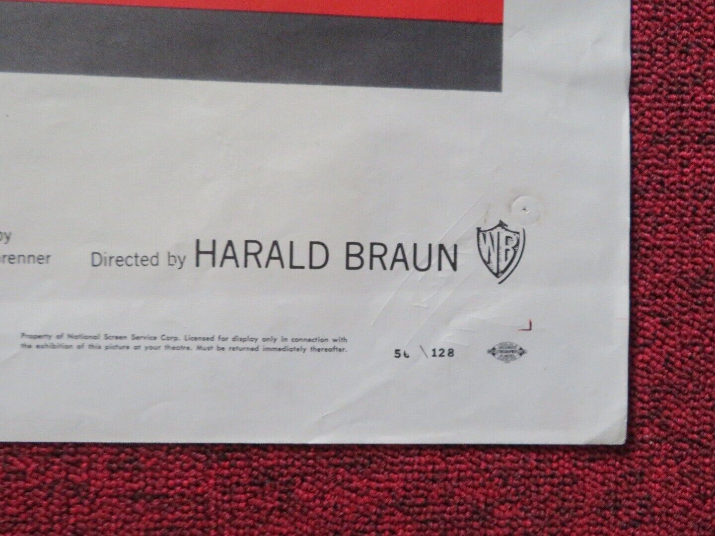 LONG AS YOU'RE NEAR ME FOLDED US ONE SHEET POSTER MARIA SCHELL O.W FISCHER 1953 Movie posters