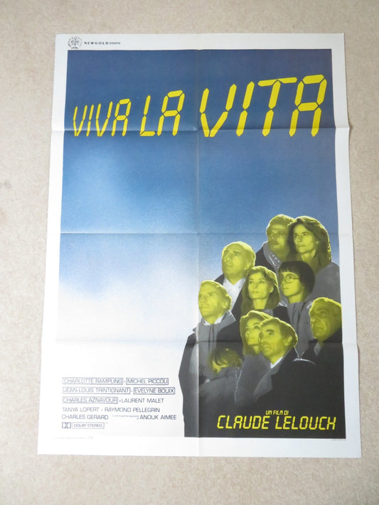 LONG LIVE LIFE ITALIAN 2 FOGLIO POSTER CHARLOTTE RAMPLING MICHEL PICCOLI 1984 Rendezvous Cinema Movie posters