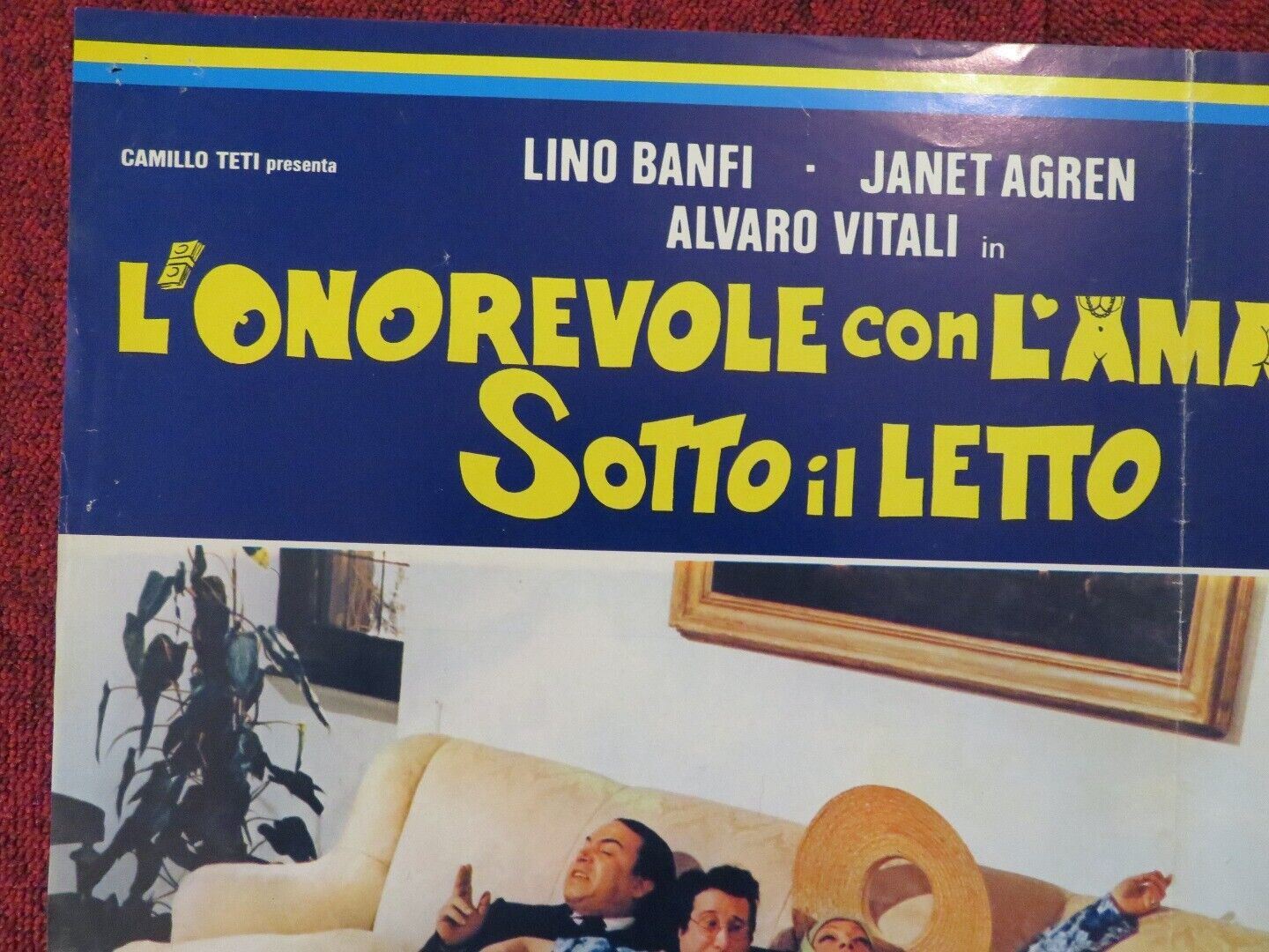 L'ONOREVOLE CON LAMANTE SOTTO IL LETTO ITALIAN FOTOBUSTA POSTER LINO BANFI 1981 Movie posters