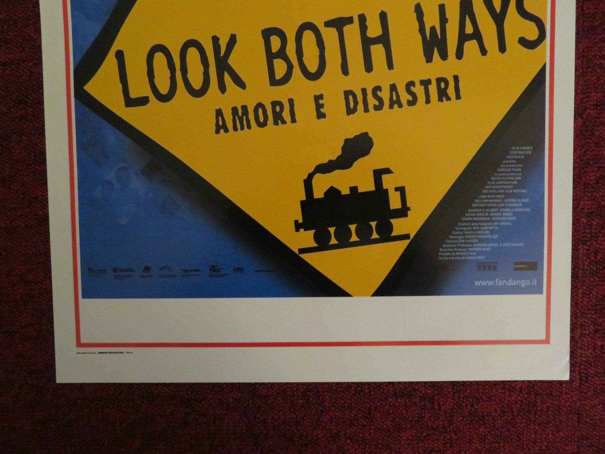 LOOK BOTH WAYS ITALIAN LOCANDINA POSTER JUSTINE CLARK ANTHONY HAYES 2005 Rendezvous Cinema Movie posters