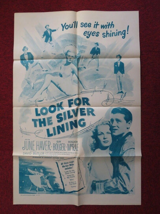 LOOK FOR THE SILVER LINING FOLDED US ONE SHEET POSTER JUNE HAVER RAY BOLGER '49 Movie posters