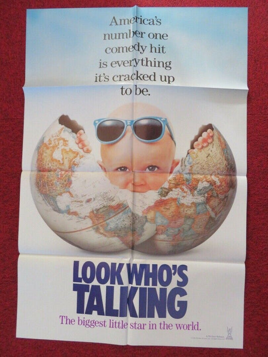 LOOK WHO'S TALKING FOLDED US ONE SHEET POSTER JOHN TRAVOLTA 1989 Movie posters