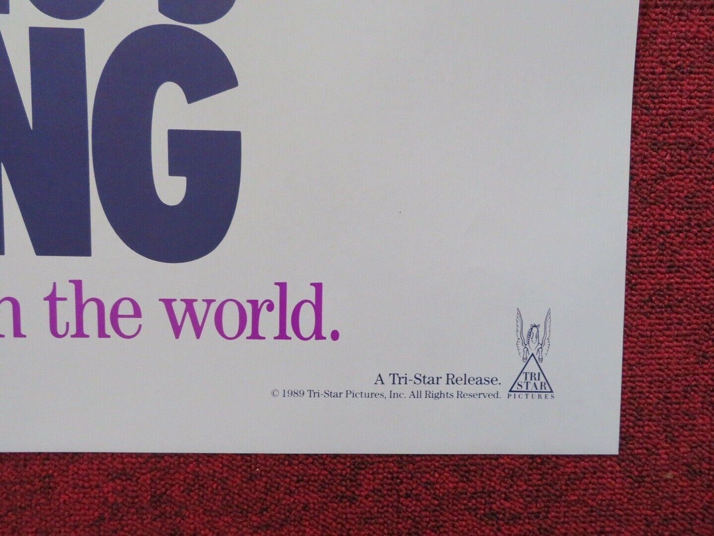 LOOK WHO'S TALKING FOLDED US ONE SHEET POSTER JOHN TRAVOLTA 1989 Movie posters