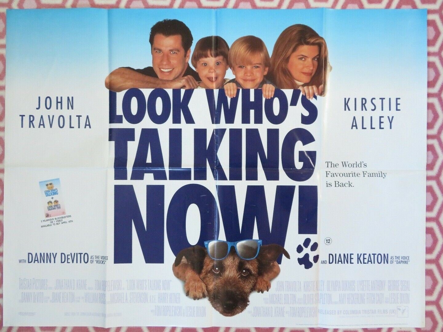 LOOK WHO'S TALKING NOW BRITISH QUAD (30"x 40")POSTER JOHN TRAVOLTA KIRSTIE ALLEY Movie posters